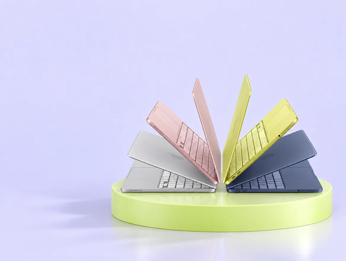 MacBook Neo in four colours