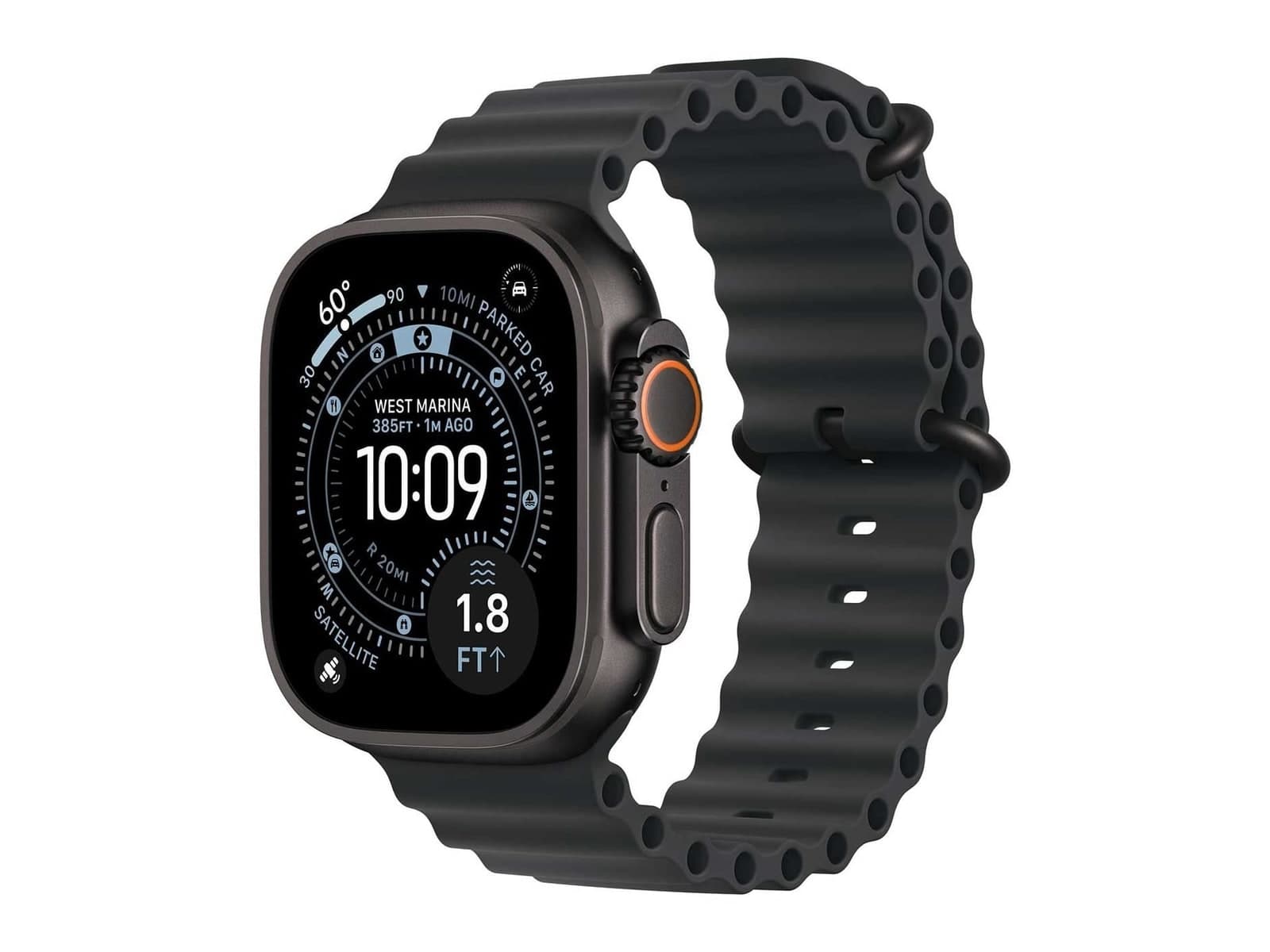 Apple Watch Ultra 3 Black Ocean Band · Black