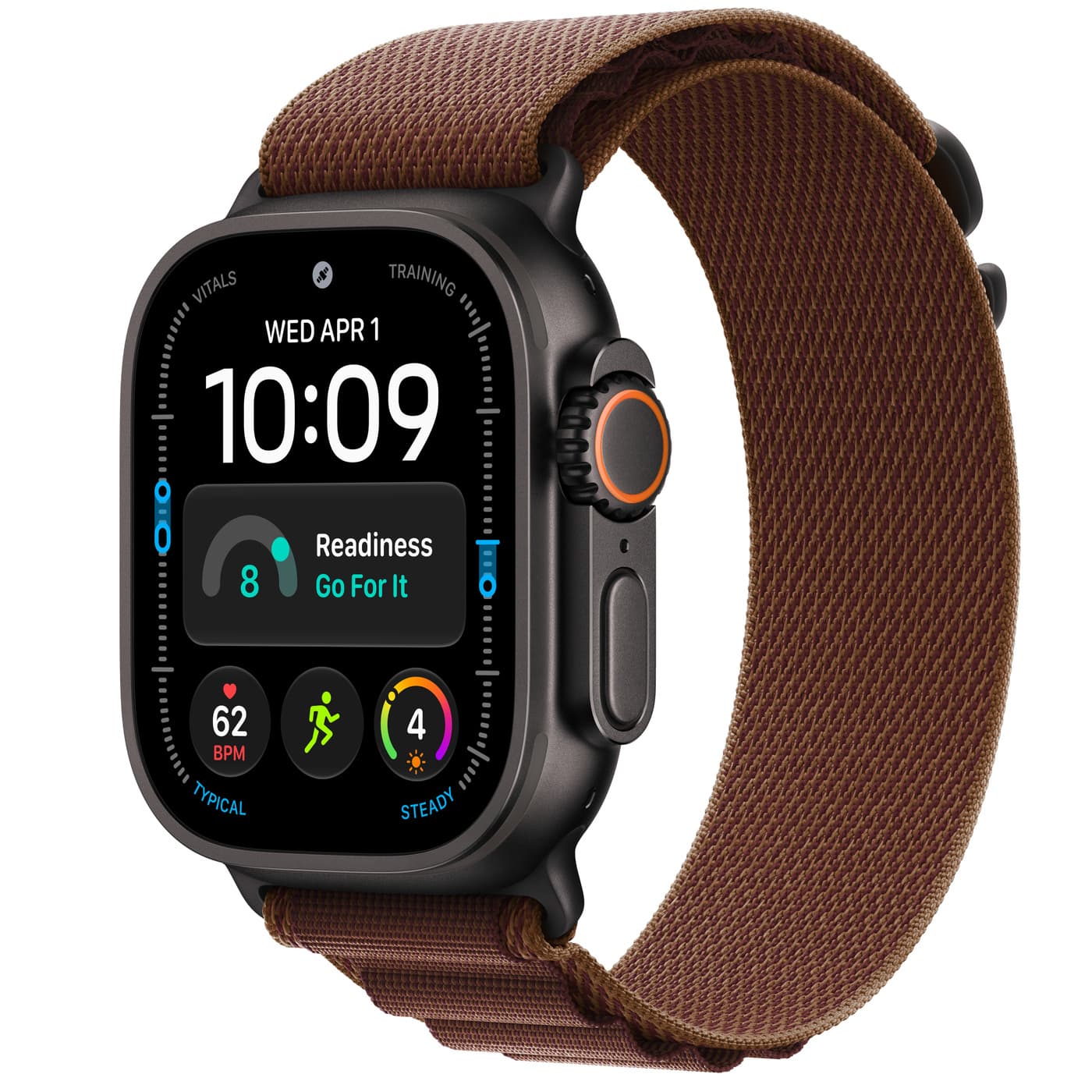 Apple Watch Ultra 4 Black Alpine Loop · Burgundy · M