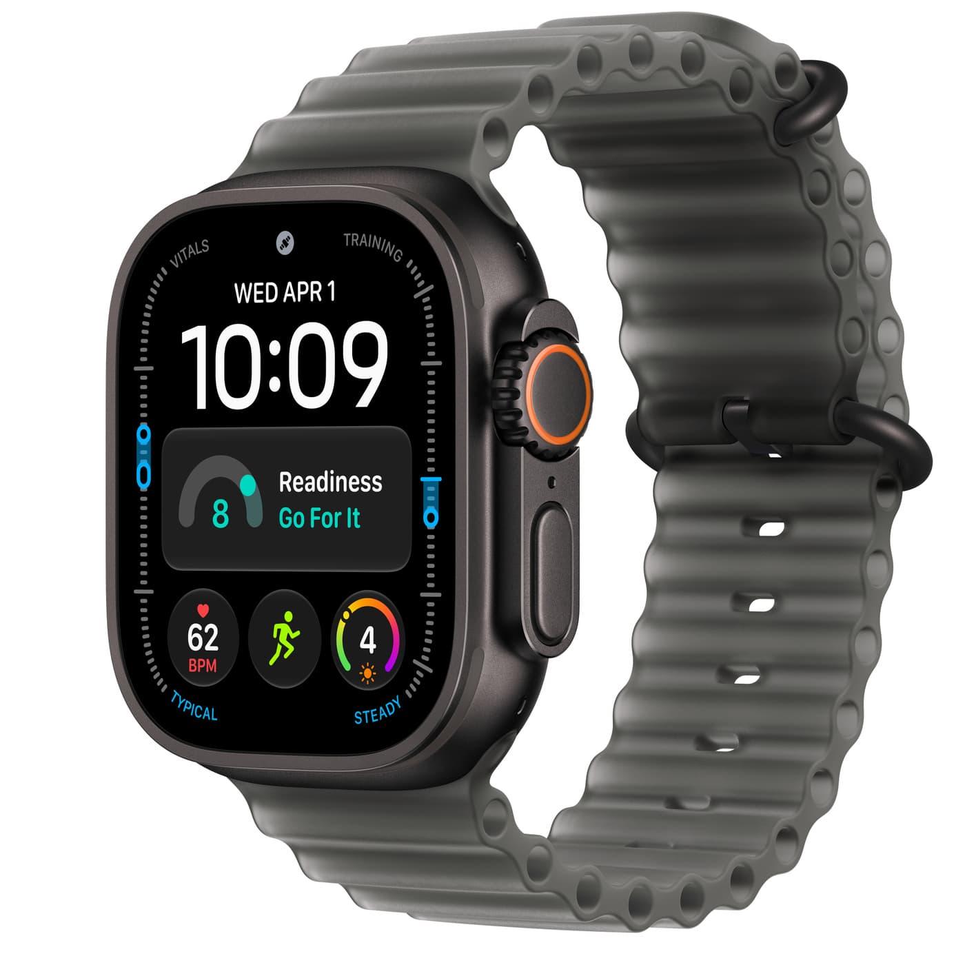 Apple Watch Ultra 4 Black Ocean Band · Translucent Black