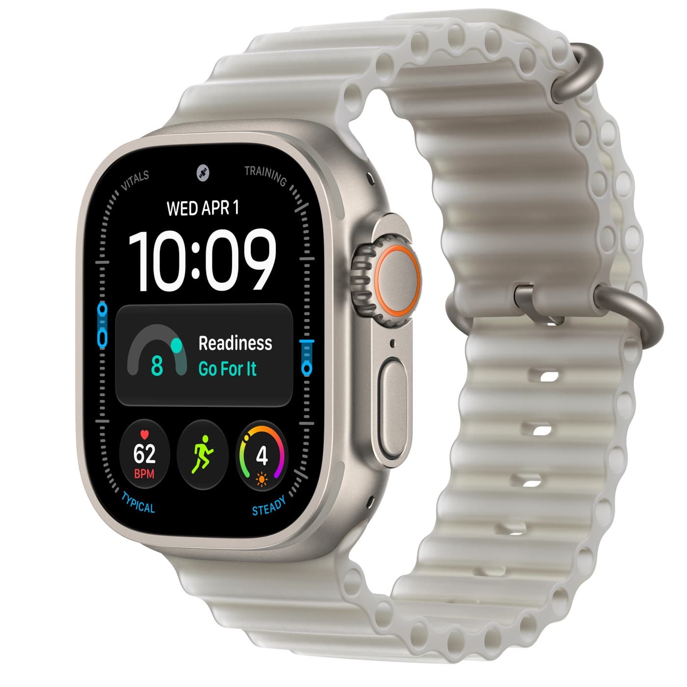 Apple Watch Ultra 4 Natural Ocean Band · Translucent Gray