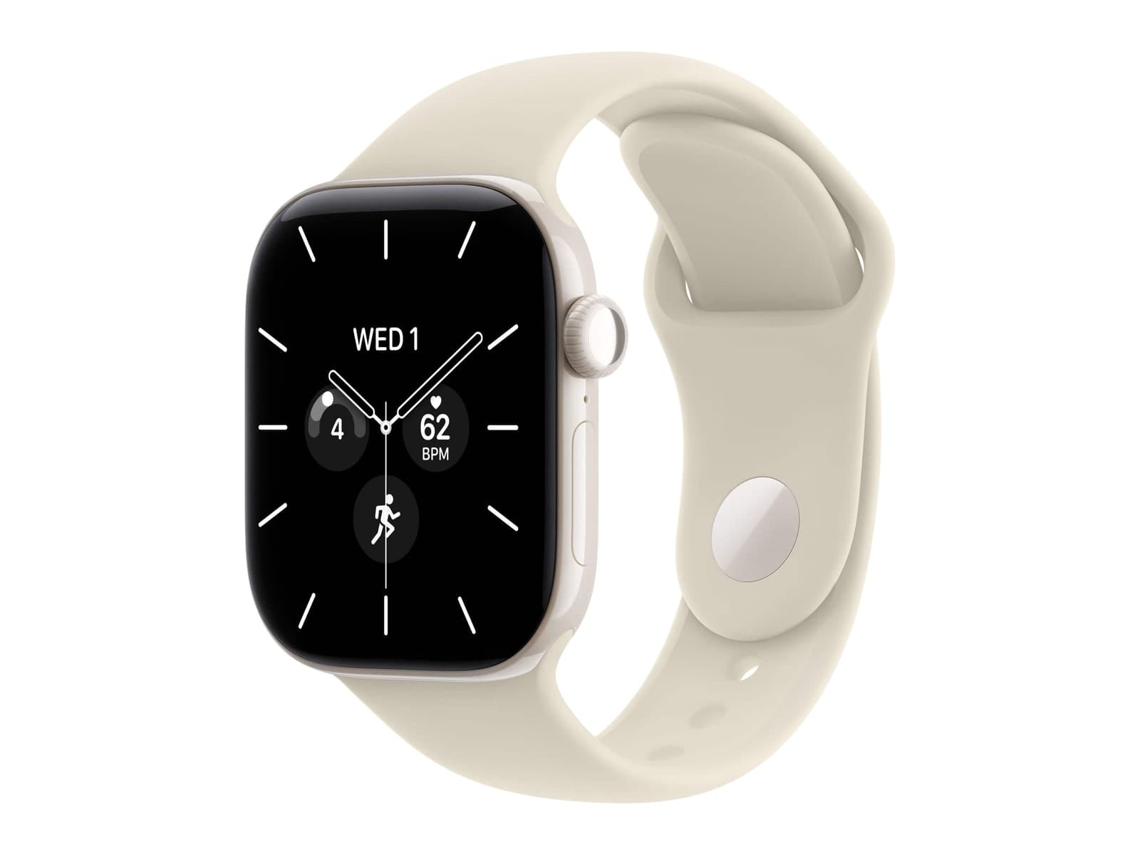 Apple Watch S12 42mm White Sport Band · Sand · S/M GPS + خلوي