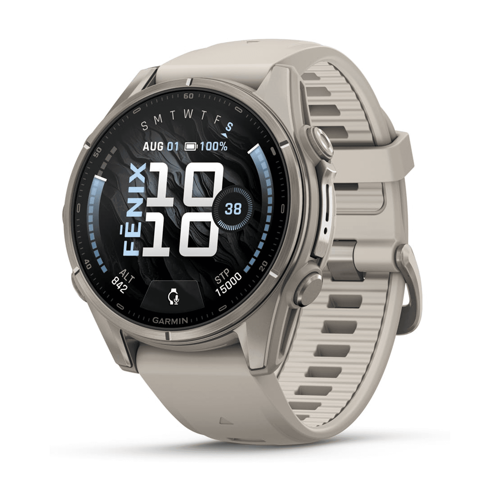 Garmin Fenix 9 43mm Titanium / Fog Grey Silicone - 010-04761-01