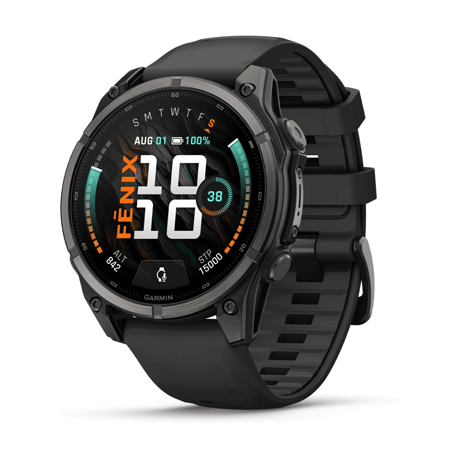 Garmin Fenix 9 47mm Carbon Grey DLC Titanium / Black Silicone - 010-04762-11