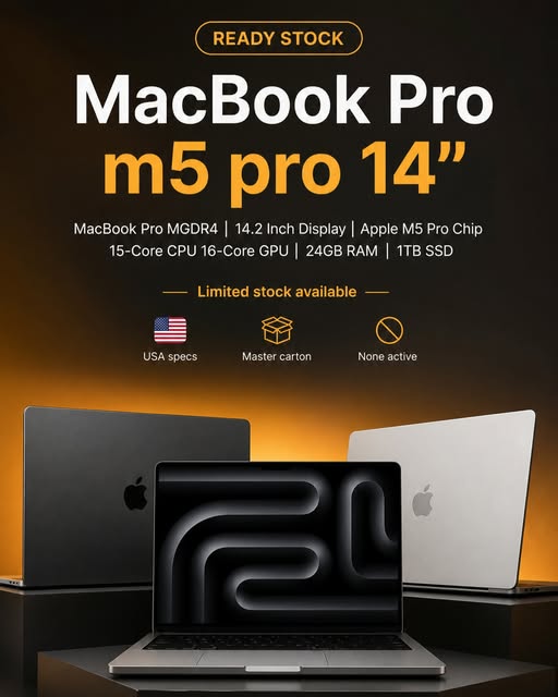 Ready stock: MacBook Pro M5 Pro 14", USA spec, master carton